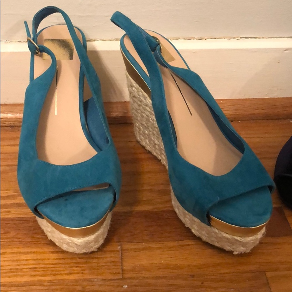Dolce Vita Blue Espadrille Wedge